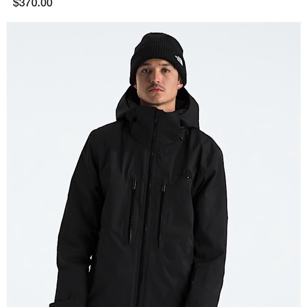 The North Face Men's Black Hooded Winter Jacket (Size S)